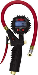 Milton - 0 to 255 psi Digital Ball Foot Tire Pressure Gauge - AAA Battery, 15' Hose Length - Exact Industrial Supply