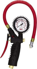 Milton - 0 to 230 psi Dial Ball Foot Tire Pressure Gauge - 15' Hose Length - Exact Industrial Supply