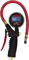 Milton - 0 to 255 psi Digital Straight Tire Pressure Gauge - AAA Battery, 15' Hose Length - Exact Industrial Supply