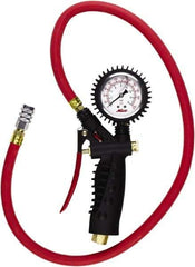 Milton - 0 to 230 psi Dial Kwik Grip Safety Tire Pressure Gauge - 36' Hose Length - Exact Industrial Supply