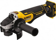 DeWALT - 4-1/2" Wheel Diam, 9,000 RPM, Cordless Angle & Disc Grinder - 5/8-11 Spindle, 20 Volts - Exact Industrial Supply