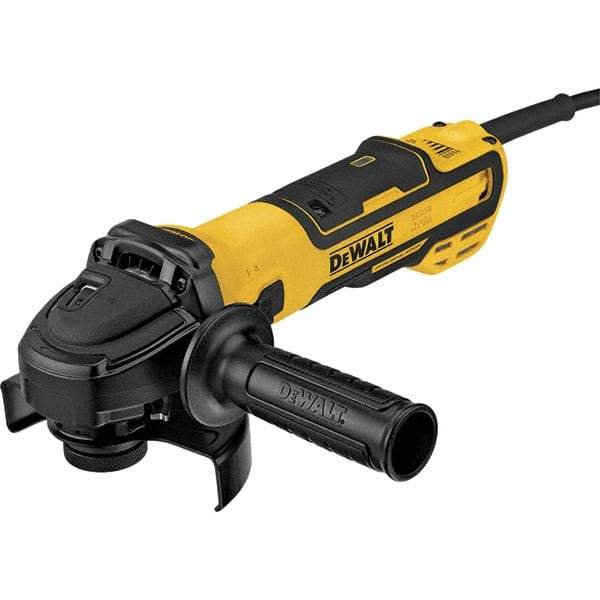 DeWALT - 5" Wheel Diam, 10,500 RPM, Corded Angle & Disc Grinder - 5/8-11 Spindle, 13 Amps - Exact Industrial Supply