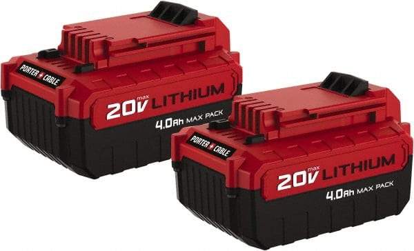 Porter-Cable - 20 Volt Lithium-Ion Power Tool Battery - 4 Ahr Capacity, Series 20V Max - Exact Industrial Supply