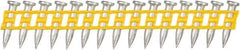 DeWALT - 9 Gauge 0.145" Shank Diam 3/4" Long Concrete Nails for Power Nailers - Steel, Zinc Finish, Smooth Shank, Angled Stick Plastic Collation, Round Head - Exact Industrial Supply