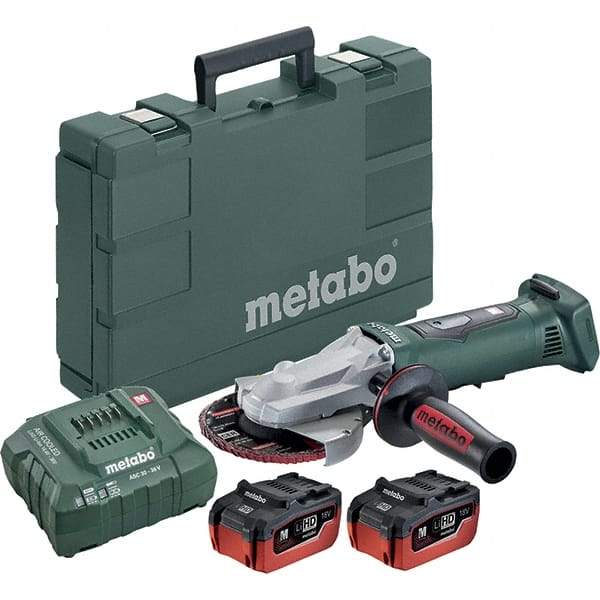 Metabo - 5" Wheel Diam, 8,000 RPM, Cordless Angle & Disc Grinder - 5/8-11 Spindle - Exact Industrial Supply