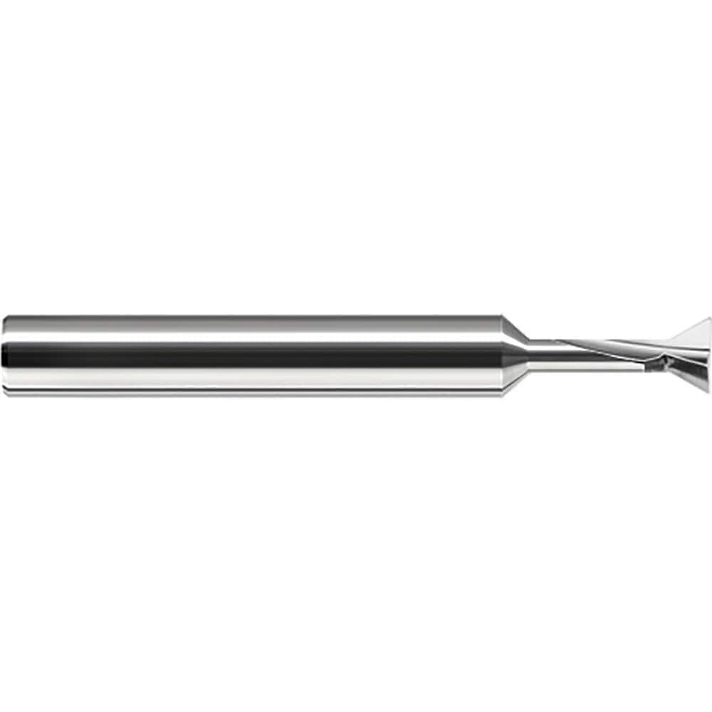 Harvey Tool - 60° 1/2" Cut Diam, 1/4" Cut Width, Solid Carbide Dovetail Cutter - Exact Industrial Supply