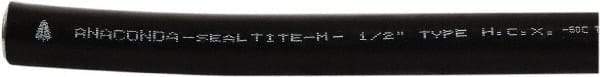Anaconda Sealtite - 2" Trade Size, 50' Long, Flexible Liquidtight Conduit - Galvanized Steel & Rubber, 50.8mm ID, Black - Exact Industrial Supply