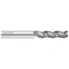 14mm Dia. x 125mm Overall Length 3-Flute 1.5mm C/R Solid Carbide SE End Mill-Round Shank-Center Cut-Uncoated - Exact Industrial Supply