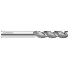 14mm Dia. x 125mm Overall Length 3-Flute 1.5mm C/R Solid Carbide SE End Mill-Round Shank-Center Cut-Uncoated - Exact Industrial Supply