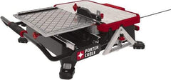 Porter-Cable - 7" Blade Diam, Tile Saw - 3,600 RPM, 16" Table Depth x 26" Table Width, 20 Volts, 5/8" Arbor - Exact Industrial Supply