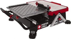 Porter-Cable - 7" Blade Diam, Tile Saw - 2,800 RPM, 16" Table Depth x 26" Table Width, 20 Volts, 5/8" Arbor - Exact Industrial Supply