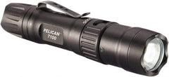 Pelican Products, Inc. - LED Bulb, 695 Lumens, Industrial/Tactical Flashlight - Black Aluminum Body, 1 3.7V Lithium-Ion Battery Included - Exact Industrial Supply