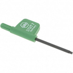 Wiha - T7 Torx Key - Flag-Style, 35mm Length Under Head, 2.6" OAL - Exact Industrial Supply