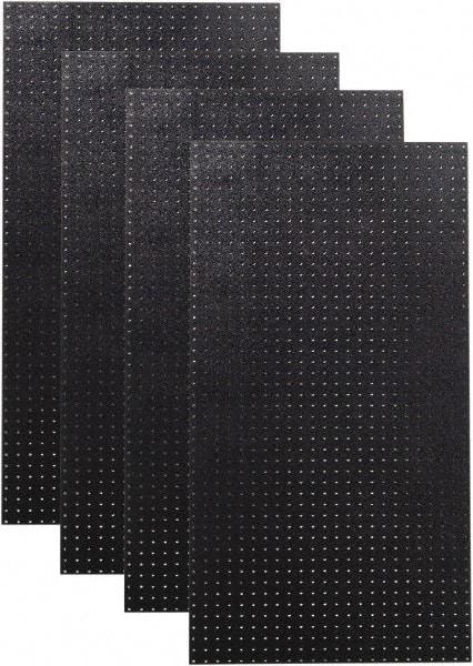 Triton - 24" Wide x 48" High Peg Board Storage Board - 4 Panels, Polyethylene, Black - Exact Industrial Supply