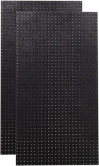 Triton - 24" Wide x 48" High Peg Board Storage Board - 2 Panels, Polyethylene, Black - Exact Industrial Supply