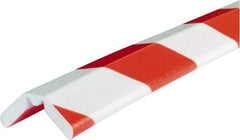 PRO-SAFE - 197" Long, Polyurethane Foam Type W Bumper Guard - Red/White, 1" High x 2" Wide Side - Exact Industrial Supply