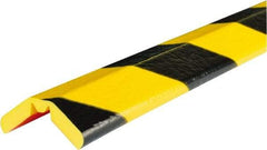 PRO-SAFE - 197" Long, Polyurethane Foam Type W Bumper Guard - Black/Yellow, 1" High x 2" Wide Side - Exact Industrial Supply