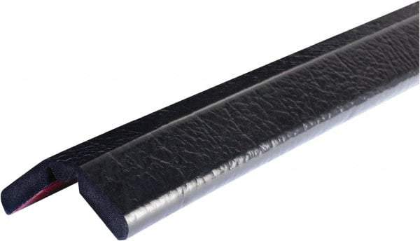PRO-SAFE - 197" Long, Polyurethane Foam Type W Bumper Guard - Black, 1" High x 2" Wide Side - Exact Industrial Supply
