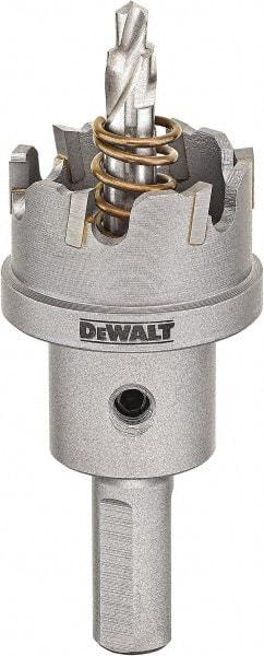 DeWALT - 2-1/8" Diam, 1/4" Cutting Depth, Hole Saw - Carbide-Tipped Saw, Toothed Edge - Exact Industrial Supply