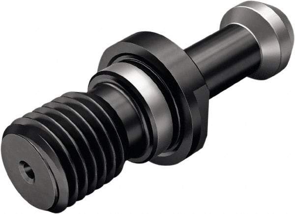 Seco - CAT40 Taper, 5/8-11 Thread, 0° Angle Radius, Standard Retention Knob - 2.315" OAL, 0.587" Knob Diam, 1.276" from Knob to Flange - Exact Industrial Supply