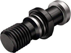 Seco - CAT40, DIN40, DIN2080 Taper, M16x2 Thread, 15° Angle Radius, Standard Retention Knob - 2.091" OAL, 1" Knob Diam, 0.988" from Knob to Flange, Through Coolant - Exact Industrial Supply