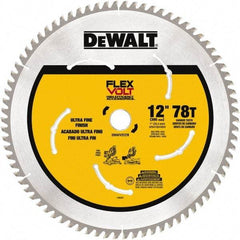 DeWALT - 12" Diam, 1" Arbor Hole Diam, 78 Tooth Wet & Dry Cut Saw Blade - Steel, Smooth Action, Standard Round Arbor - Exact Industrial Supply