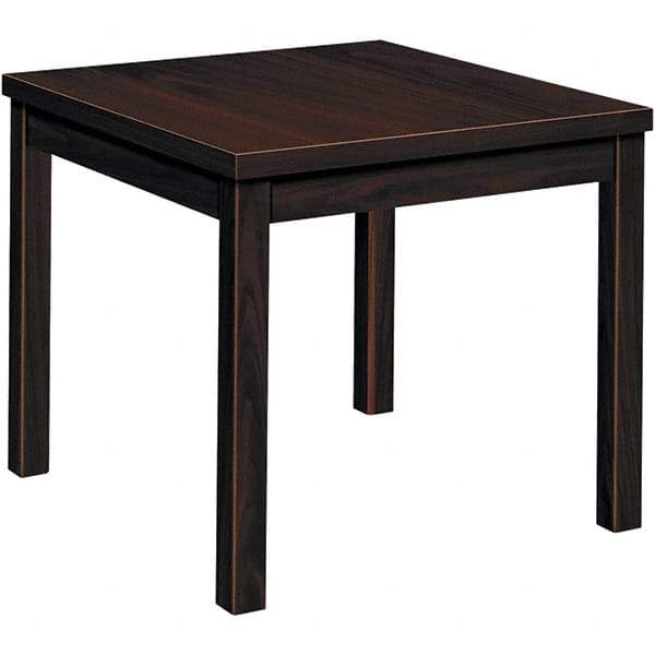 Hon - 20" Long x 24" Wide x 20" High Stationary Reception Table - Mahogany (Color), High Pressure Laminate - Exact Industrial Supply