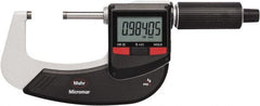Mahr - 1"" Min Carbide-Tipped IP65 Rapid Measurement Electronic Outside Micrometer - Exact Industrial Supply