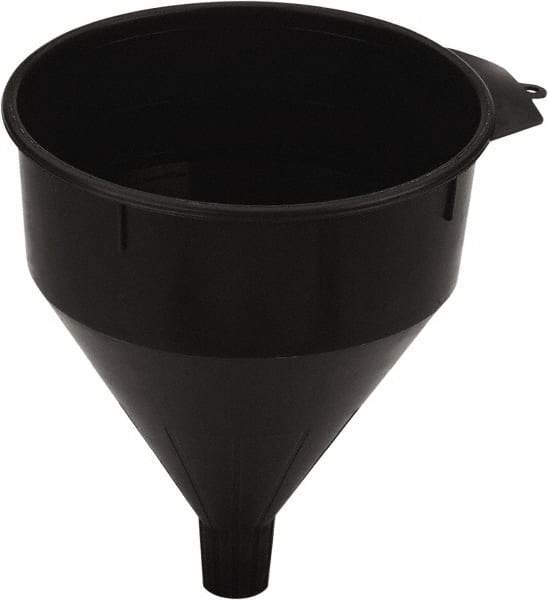 lumax - 204 oz Capacity Plastic Funnel - 8-1/2" Mouth OD, 1-1/4" Tip OD, 1-1/2" Straight Spout, Black - Exact Industrial Supply