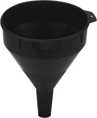 lumax - 64 oz Capacity Plastic Funnel - 6-1/2" Mouth OD, 1" Tip OD, 2-1/2" Straight Spout, Black - Exact Industrial Supply