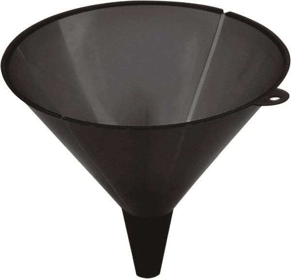 lumax - 48 oz Capacity Plastic Funnel - 8" Mouth OD, 3/4" Tip OD, 2-1/4" Straight Spout, Black - Exact Industrial Supply