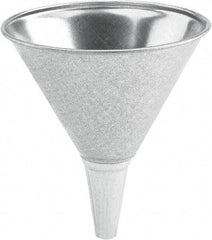 lumax - 64 oz Capacity Steel Funnel - 8-1/2" Mouth OD, 1/2" Tip OD, 3-1/4" Straight Spout, Silver - Exact Industrial Supply