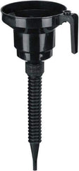 lumax - 48 oz Capacity Plastic Funnel - 6-1/2" Mouth OD, 1/2" Tip OD, 13-1/4" Flexible Spout, Black - Exact Industrial Supply