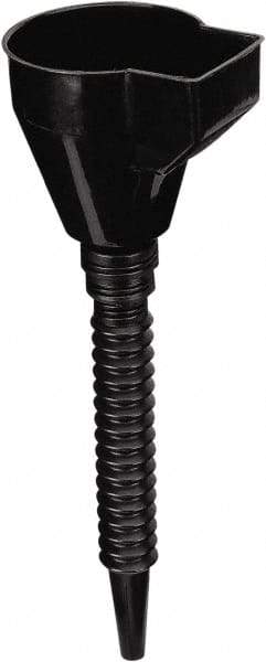 lumax - 32 oz Capacity Plastic Funnel - 4-1/4" Mouth OD, 1/2" Tip OD, 11-1/2" Flexible Spout, Black - Exact Industrial Supply
