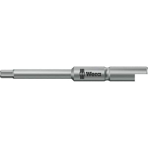 Wera - 2mm Hex Screwdriver Bit - 1/4" Drive, 44mm OAL - Exact Industrial Supply