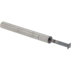 Accupro - 1/8° 1/8" Cut Diam, 0.036" Cut Width, 1/8" Shank, Solid Carbide Double-Angle Cutter - Exact Industrial Supply