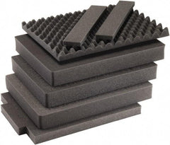 Pelican Products, Inc. - Tool Box Foam Foam Set - 13-1/4" Wide x 7-1/8" Deep x 19-3/4" High, Black, For Pelican Case 1607 - Exact Industrial Supply