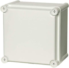 Fibox - Polycarbonate Standard Enclosure Screw Cover - NEMA 1, 3, 3S, 4, 4X, 6, 6P, 12, 5.12" Wide x 7.48" High x 7.48" Deep, Impact Resistant - Exact Industrial Supply