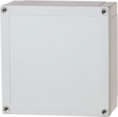 Fibox - Polycarbonate Standard Enclosure Screw Cover - NEMA 1, 4, 4X, 6, 12, 13, 1.38" Wide x 5.12" High x 5.12" Deep, Impact Resistant - Exact Industrial Supply