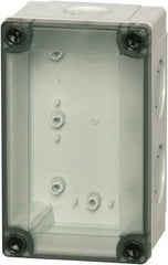 Fibox - Polycarbonate Standard Enclosure Screw Flat Cover - NEMA 1, 4, 4X, 6, 12, 13, 3.15" Wide x 5.12" High x 2.95" Deep - Exact Industrial Supply