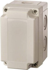 Fibox - Polycarbonate Standard Enclosure Screw Flat Cover - NEMA 1, 4, 4X, 6, 12, 13, 3.15" Wide x 5.12" High x 2.36" Deep - Exact Industrial Supply