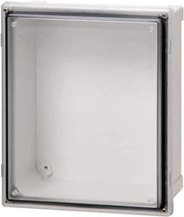 Fibox - Polycarbonate Standard Enclosure Screw Cover - NEMA 4, 4X, 6, 6P, 12, 13, 6" Wide x 6" High x 4" Deep, Impact, Moisture & Corrosion Resistant, Dirt-tight & Dust-tight - Exact Industrial Supply