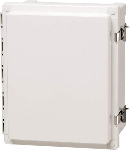 Fibox - Polycarbonate Standard Enclosure Hinge Cover - NEMA 4, 4X, 6, 6P, 12, 13, 14" Wide x 16" High x 8" Deep, Impact, Moisture & Corrosion Resistant, Dirt-tight & Dust-tight - Exact Industrial Supply