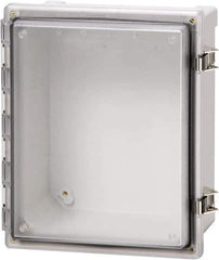 Fibox - Polycarbonate Standard Enclosure Hinge Cover - NEMA 4, 4X, 6, 6P, 12, 13, 8" Wide x 8" High x 4" Deep, Impact, Moisture & Corrosion Resistant, Dirt-tight & Dust-tight - Exact Industrial Supply