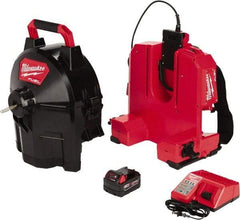 Milwaukee Tool - 18V Battery Battery Drain Cleaning Machine - For 1-1/4" to 4" Pipe, 75' Cable - Exact Industrial Supply