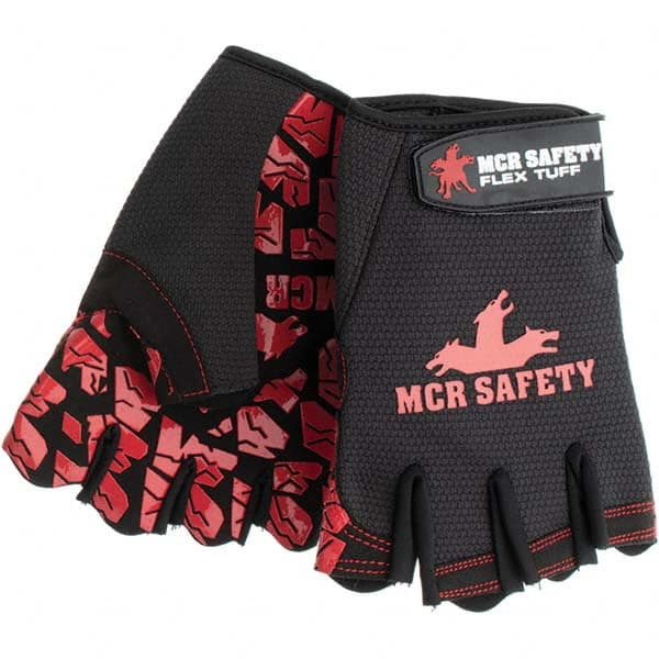 General Purpose Work Gloves: 2X-Large, Synthetic Black & Red, Textured Grip
