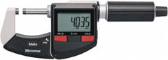 Mahr - Carbide-Tipped IP65 Rapid Measurement Electronic Outside Micrometer - Exact Industrial Supply