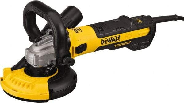 DeWALT - 5" Wheel Diam, 9,000 RPM, Corded Angle & Disc Grinder - 5/8-11 Spindle, 120 Volts, 13 Amps - Exact Industrial Supply