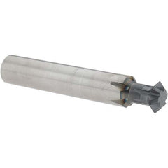 Accupro - 1/2° 1/2" Cut Diam, 0.187" Cut Width, 1/2" Shank, Solid Carbide Double-Angle Cutter - Exact Industrial Supply