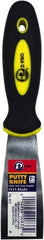 Premier Paint Roller - 1-1/2" Wide Spring Blade Steel Putty Knife - Stiff, Soft Grip Plastic Handle, 8.343" OAL - Exact Industrial Supply